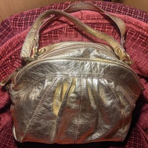 Rafē metallic gold leather satchel....rarely used
